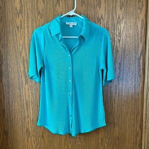 SHE+SKY Button Down Pleated Shirt